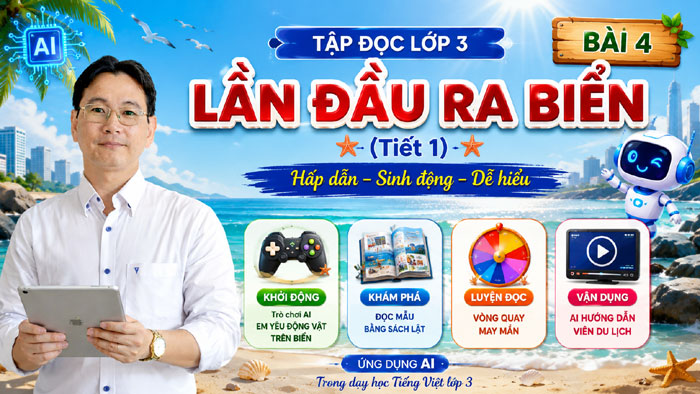 Bài giảng AI lần đầu ra biển - Tích hợp trò chơi Em yêu động vật trên biển